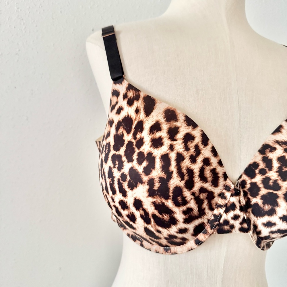 SOMA Vanishing 360 Perfect Coverage Underwire Bra Leopard Print Women's sz 38DD - Picture 3 of 5